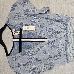 Anthropologie jumpsuit size small denim blue